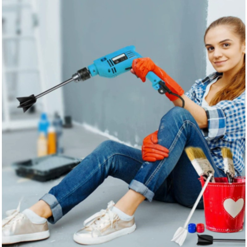 Woodworking Oil - Epoxidharz-Mischstab Farbrührstab Spachtelmasse Zement Farbmischer-Aufsatz mit