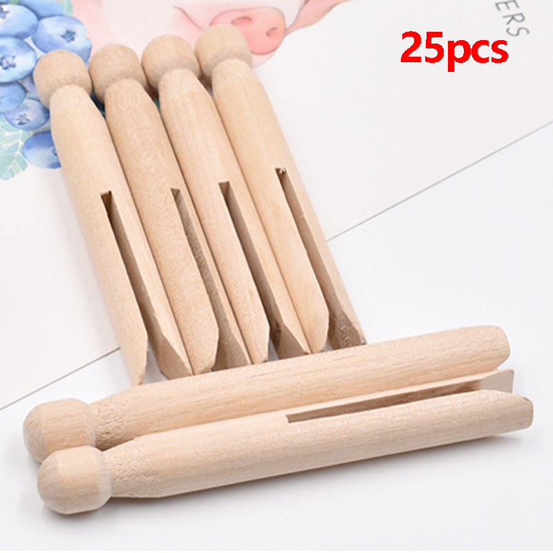 Woodworking Z Clips - 25 Stück 11cm Holz-Wäscheklammern Traditionelle Holzklammern