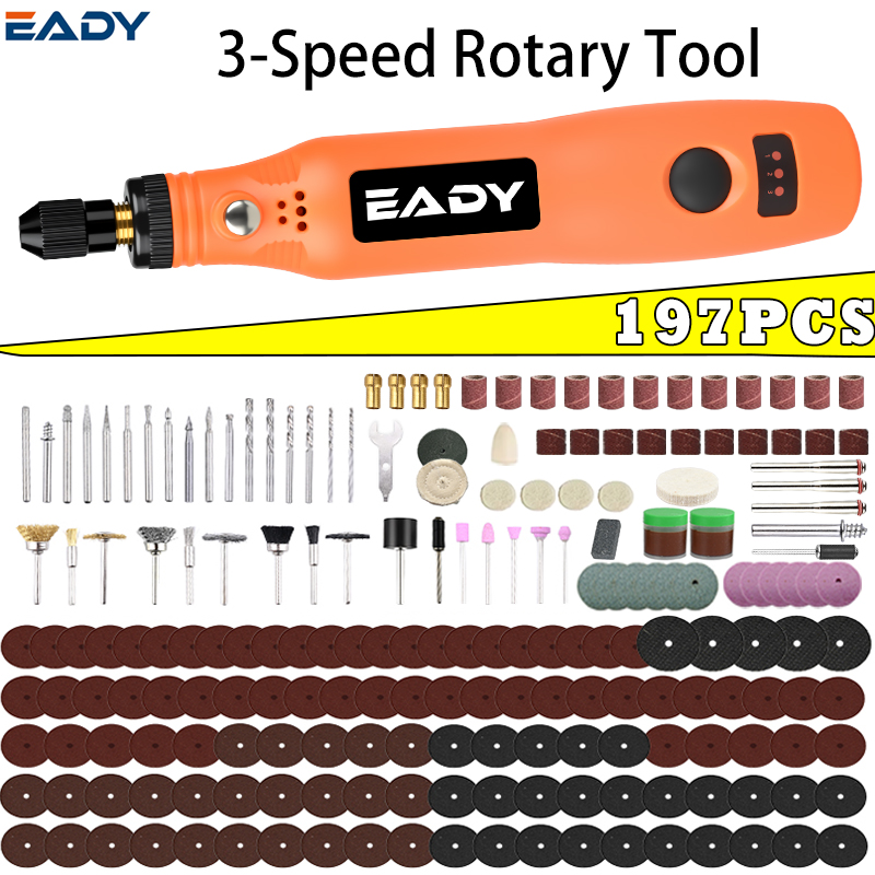 Woodworking Man - USB-Akku-Rotationswerkzeug-Set – Mini-Elektrobohrer für Metallpolieren, Modellbau,