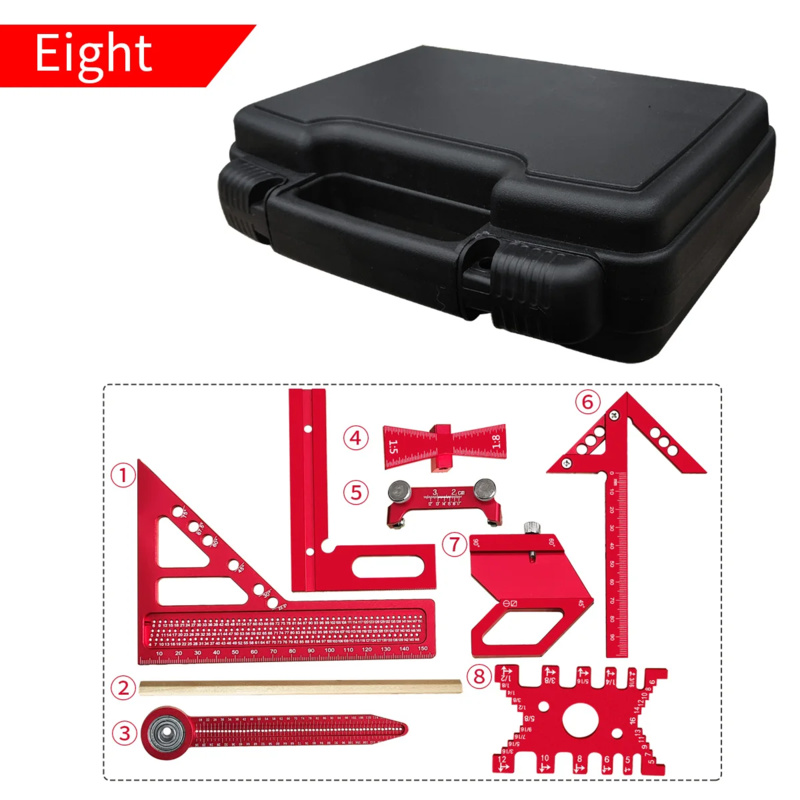 Woodworking Hand Tools - Quadratisches Aluminium-Set für die Holzbearbeitung mit
