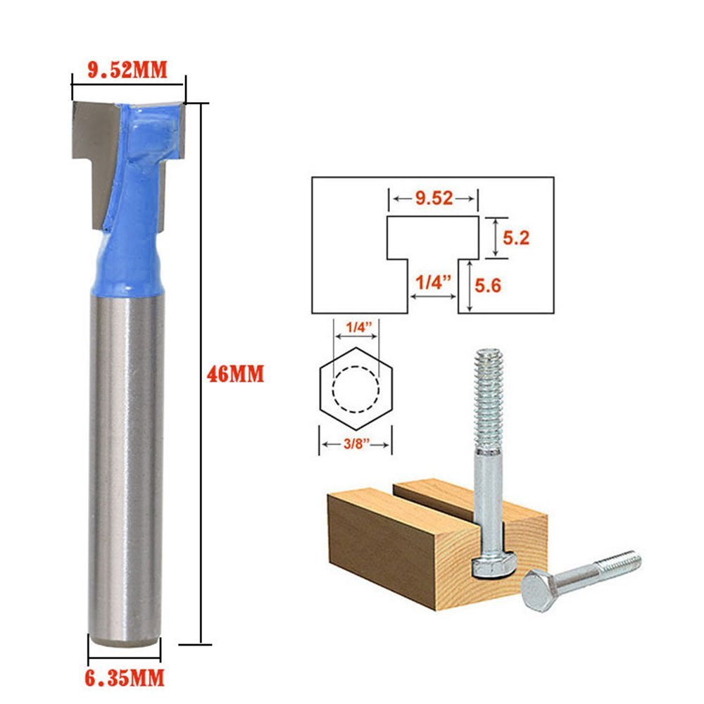 Woodworking Power Tools - A11I 1/4 Zoll Schaft T-Slot Cutter