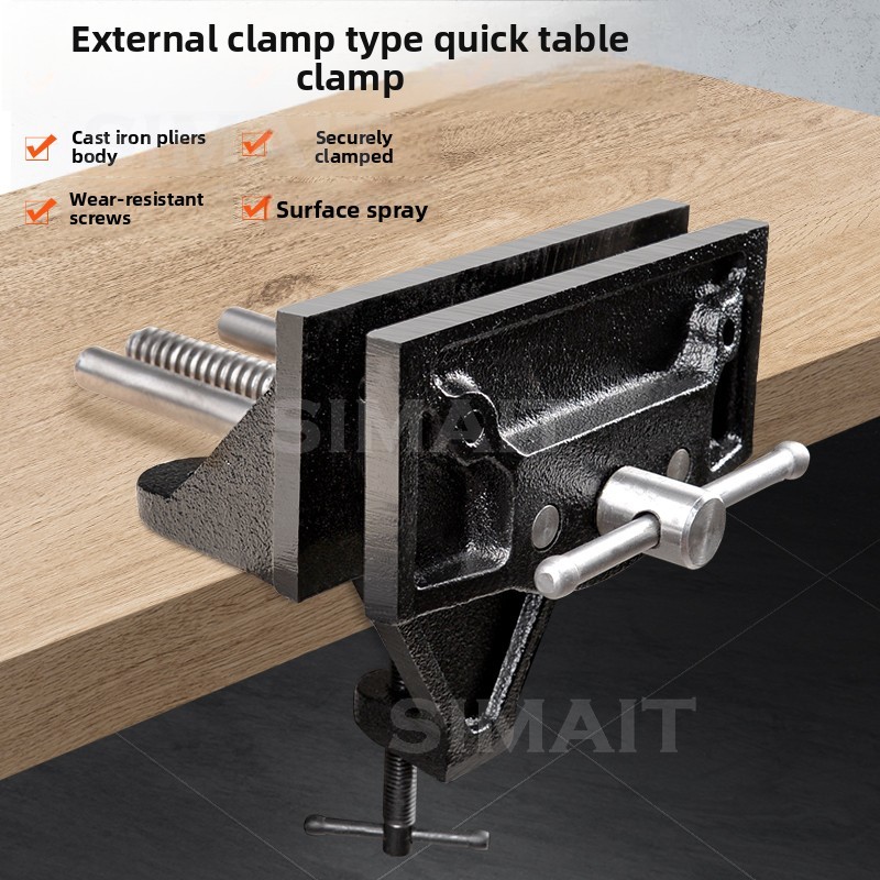 Woodworking Vise For Workbench - Schnellspann-Holzbearbeitungs-Schraubstock | Schnellspann-Tischklemme mit Verstellbaren Backen