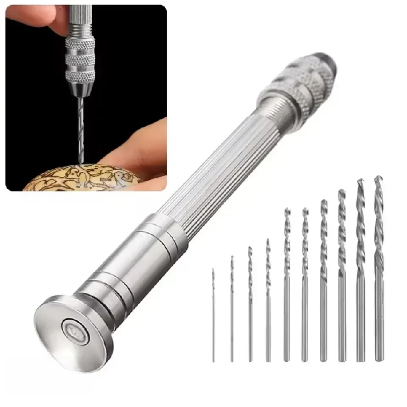 Woodworking Hand Tools - 0,8-3,0mm Mini-Handbohrer Holzbearbeitungswerkzeuge Bohr-Rotationswerkzeug Manueller Spiralbohrer