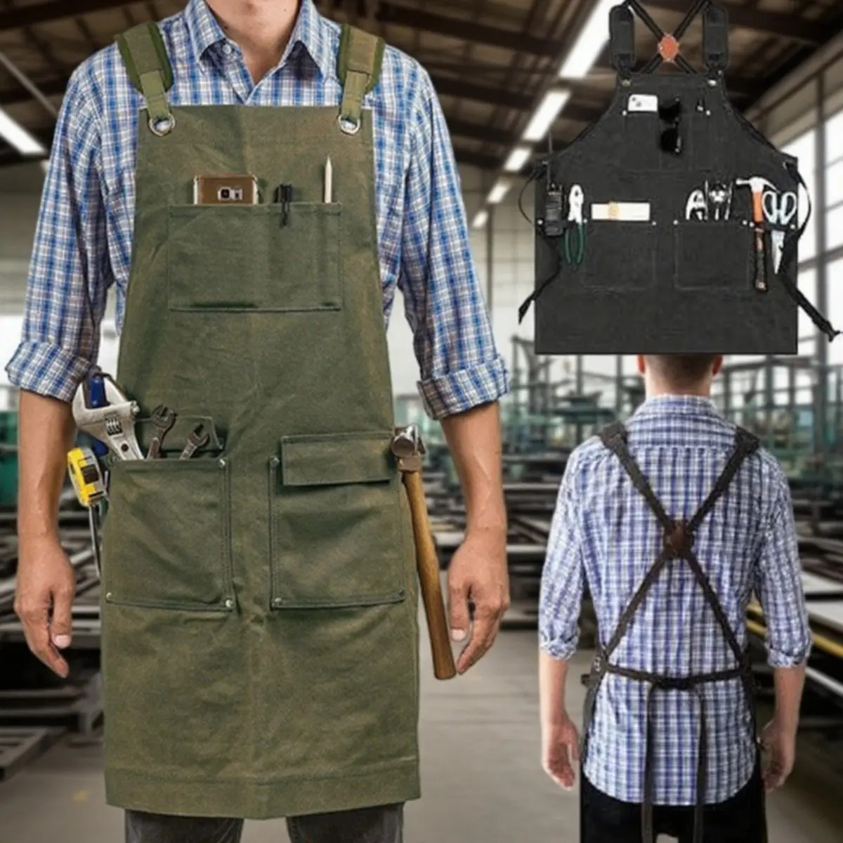 Woodworking Apron - Schürzen für die Holzbearbeitung, strapazierfähige Arbeitschürze