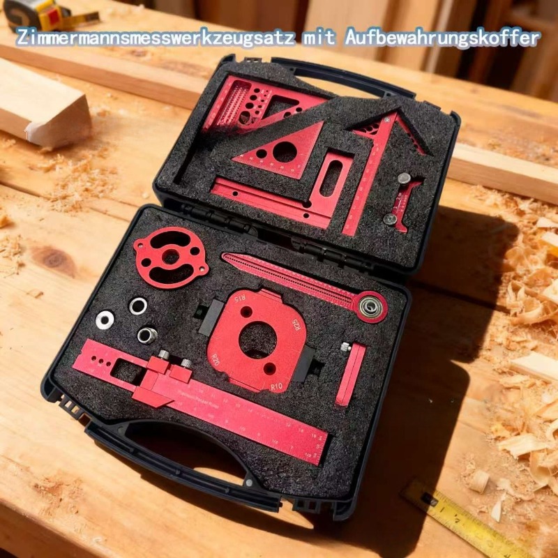 Woodworking Plans Free - Holzbearbeitungs-Messwerkzeug-Set mit Aufbewahrungsbox, Projektplanungs- und Layout-Hilfsmittel,