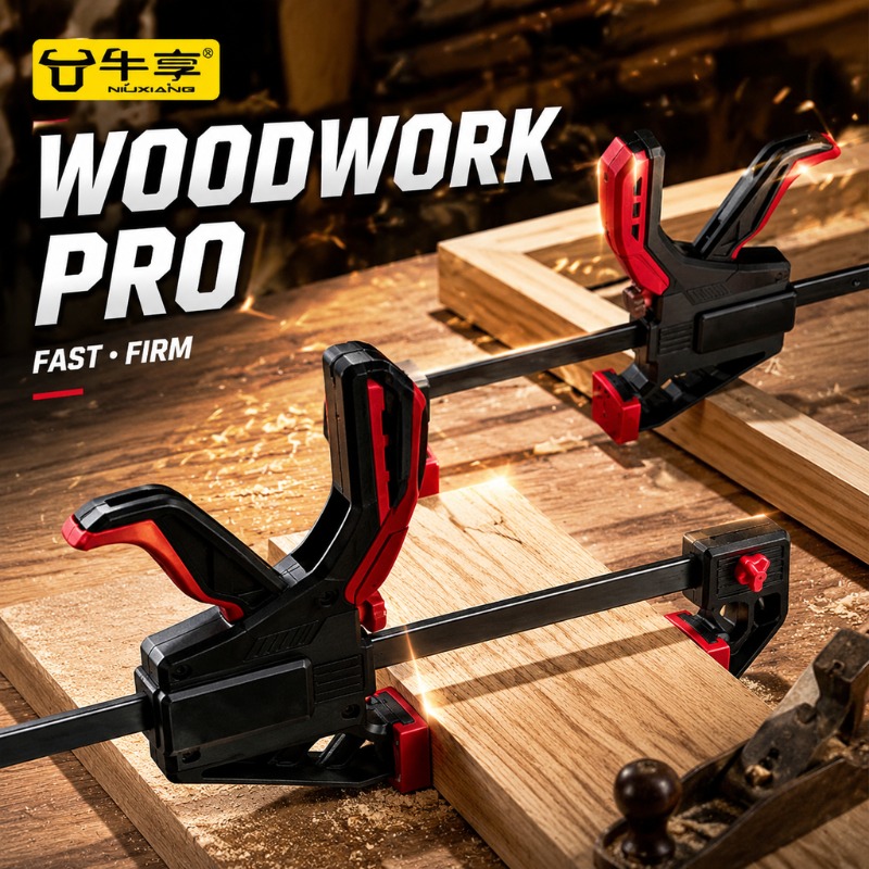 Woodworking Z Clips - Hochbelastbare Schnellspann-F-Klemme für Holzarbeiten Einhand-Auslöseklammer Holzfixierclip