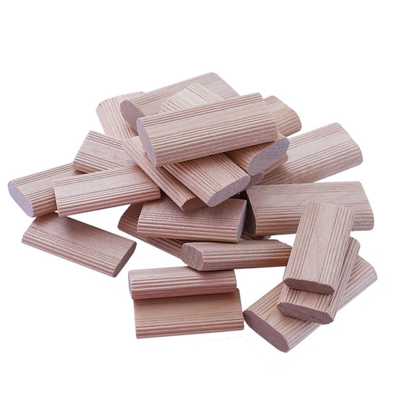 Woodworking Domino - Lagerbestand: 100 Stück 10mm Domino-Holzdübel-Verbinder, Buchenholz-Stecker,