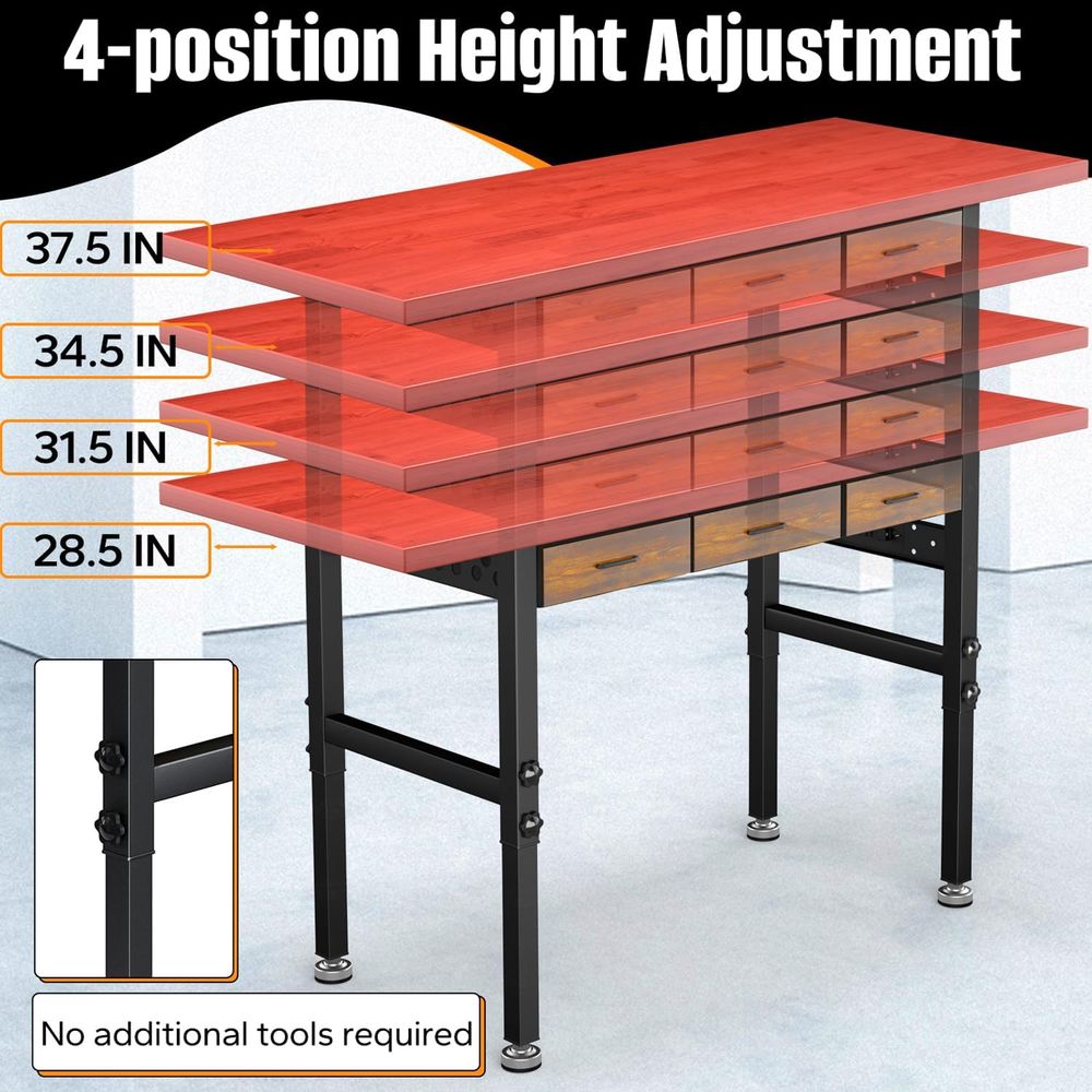 60 Zoll höhenverstellbarer Arb – Workbench Woodworking Bewertung und Preis