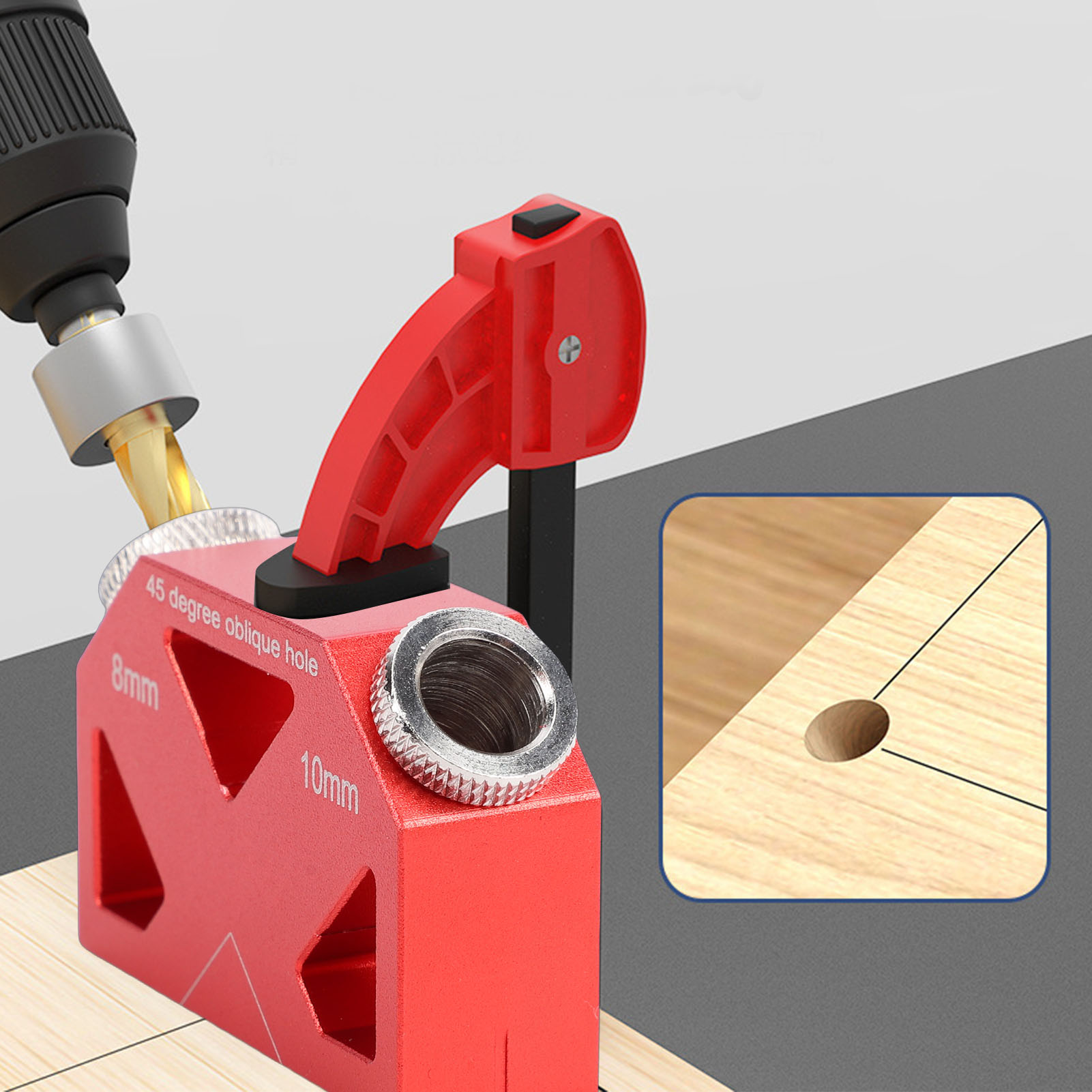 45 °   Winkelbohrlehre aus Alu – Woodworking Hacks Bewertung und Preis