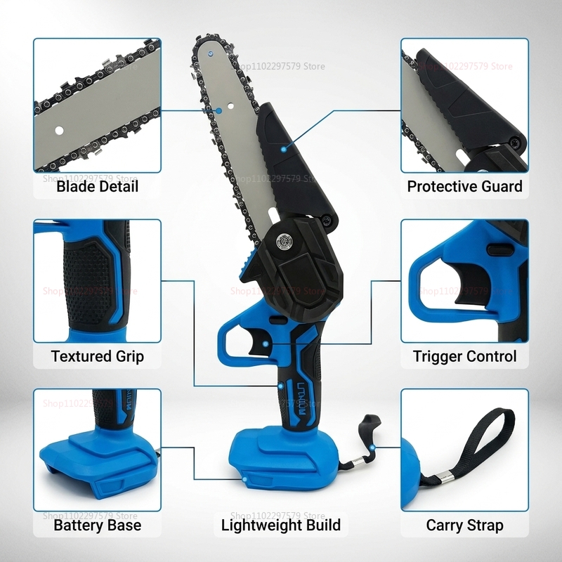 6 Zoll Akku-Kettensäge, batter – Woodworking Yard Projects Bewertung und Preis