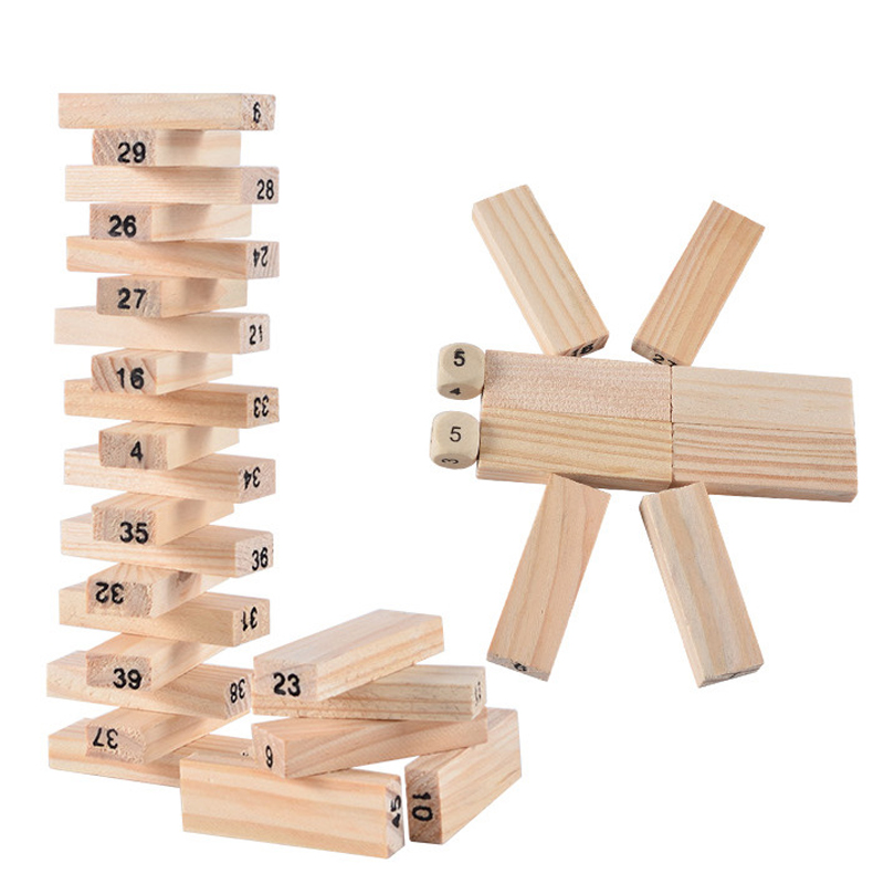 54Pcs Bausteine Spielzeug Lust – Woodworking Domino Bewertung und Preis